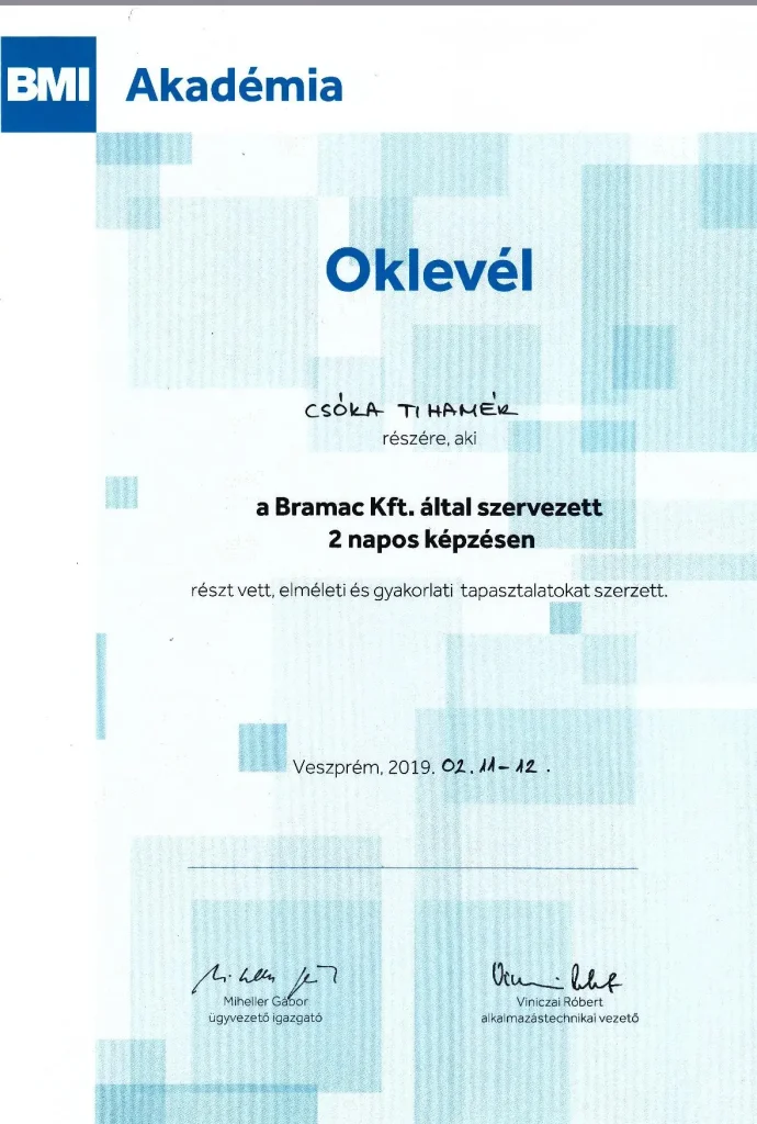 oklevel_bramac_2019 oklevél_bramac